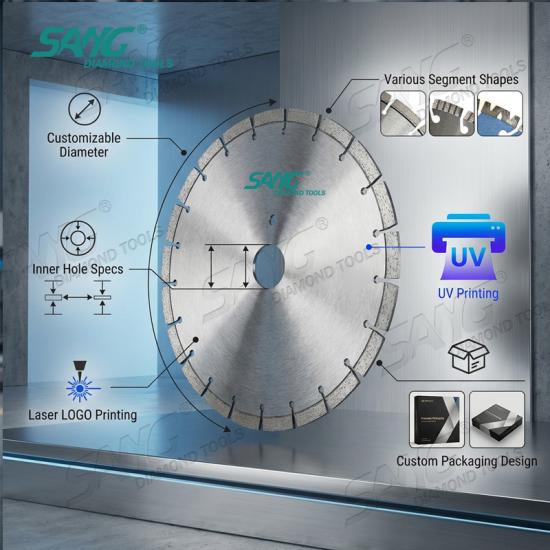 350mm ARIX segment diamond saw blade for reinforced concrete road construction
