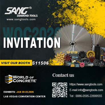 SANG Diamond Tools va expune la World of Concrete 2026 – Standul S11506